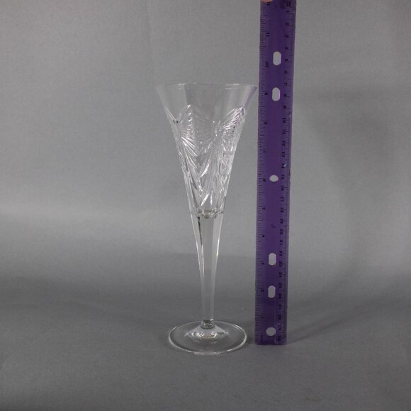 Waterford Champagne Glasses Set Of 2 Clear Cut Crystal 9" Champagne Glasses - Picture 11 of 12